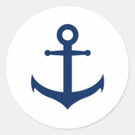 Adesivo Casamento de Âncora Azul Marinho Náutico