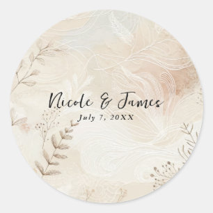 Adesivo Casamento de Arte de Cordas Florais Botânicas Bohe