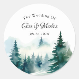 Adesivo Casamento de Árvore de Natal de Winter Spruce