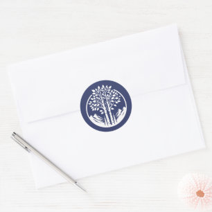 Adesivo Casamento de Árvore marinho Azul Aspen