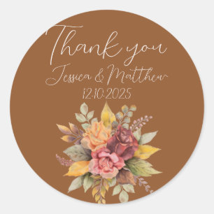 Adesivo Casamento de Autumn Fall Terracotta Rustic Waterco
