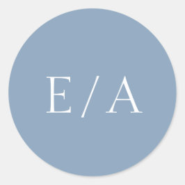 Adesivo Casamento de Azul com Dusty Moderno Elegante Monog