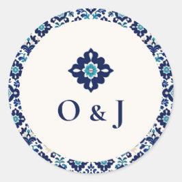 Adesivo Casamento de Azulejos do Mediterrâneo Personalizad