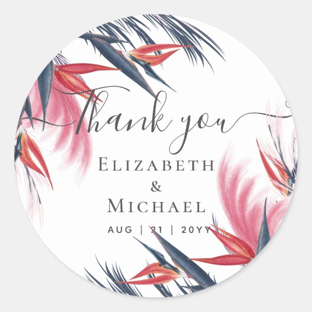 Adesivo Casamento de Berry, Marinho de Grama de Pampas Tro (Frente)