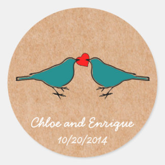 Adesivo Casamento de Bluebird e Amor
