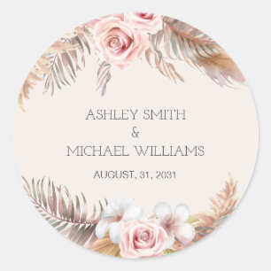 Adesivo Casamento de Boho Floral Botaniqe Rustic Elegante