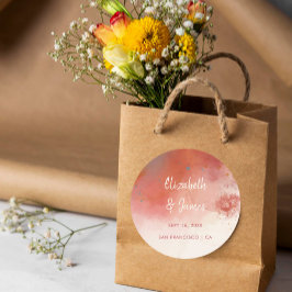 Adesivo Casamento de Boho no Deserto de Terracotta Modern