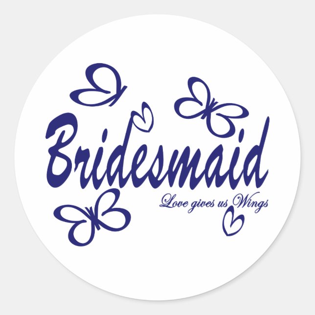 Adesivo Casamento de Borboleta/ Bridesmaid (Frente)