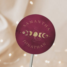Adesivo Casamento de Borgonha e Faux Dourado Tarot Celesti