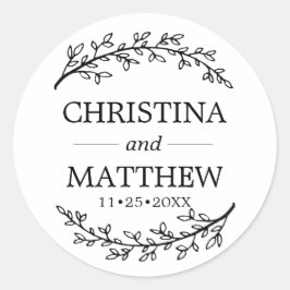 Adesivo Casamento de Branches Black Laurel Brancos Clássic