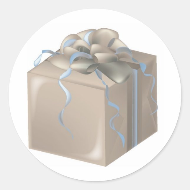 Adesivo Casamento de Bronze Presente com Arco (Frente)