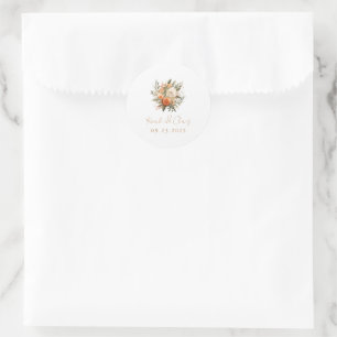 Adesivo Casamento de Buquê Floral de outono Elegante