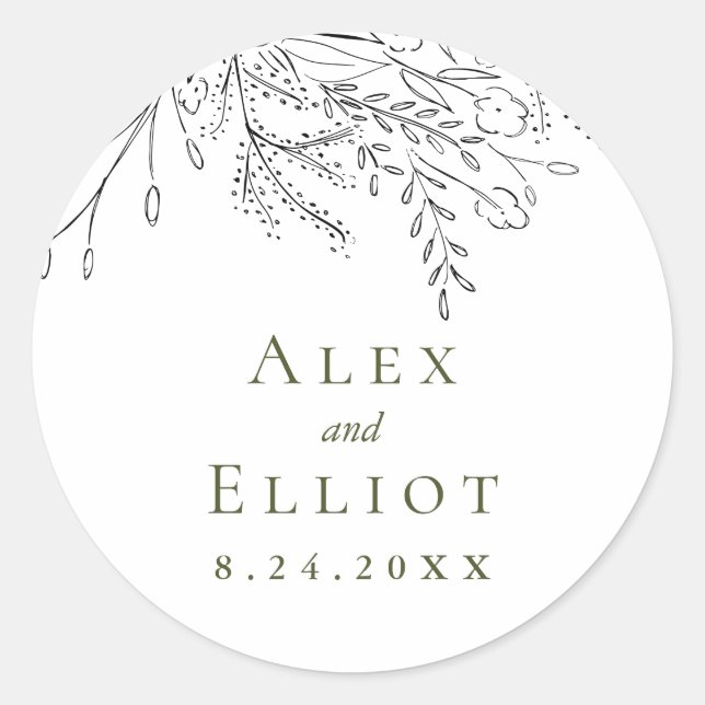 Adesivo Casamento de Buquê transbordante (Frente)