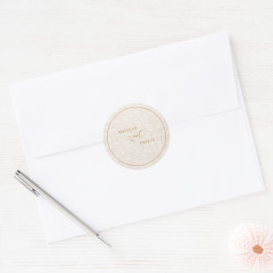 Adesivo Casamento de Caligrafia Elegante Floral