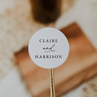Adesivo Casamento de Caligrafia Elegante Simples
