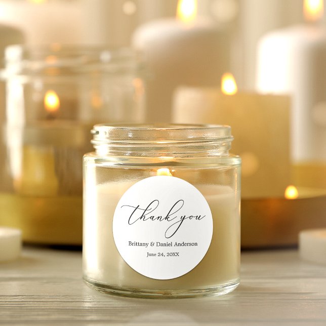 Adesivo Casamento de caligrafia minimalista (Criador carregado)