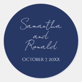 Adesivo Casamento de Caligrafia Minimalista Moderna e mari