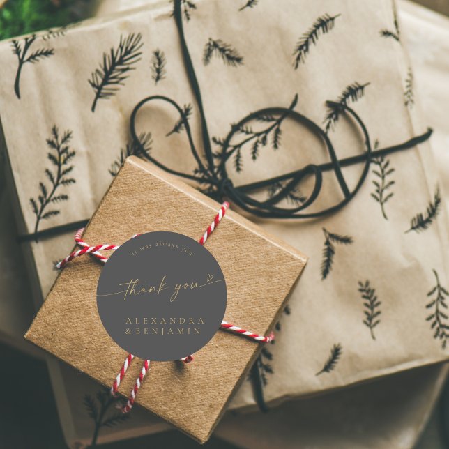 Adesivo Casamento de Caligrafia Moderna BLAIRE - Obrigado (Criador carregado)