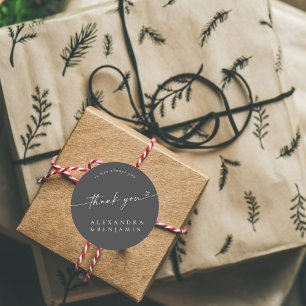 Adesivo Casamento de Caligrafia Moderna BLAIRE - Obrigado