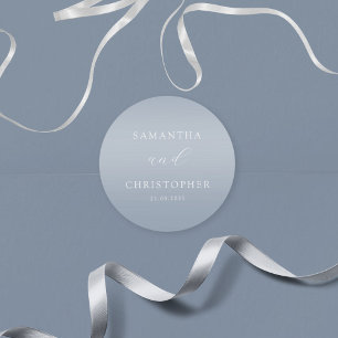 Adesivo Casamento de Casais Azuis Simples