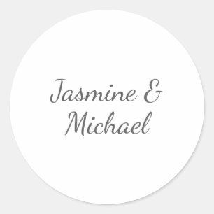 Adesivo Casamento de Casais de Caligrafia Chic
