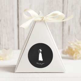 Adesivo Casamento de Casais Desenhados à Mão, preto e bran