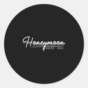 Adesivo Casamento de Casal de Camisa de Camisa de Honeymoo