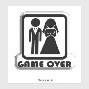 Adesivo Casamento De Casamento - O Jogo Acabou