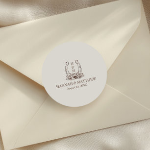 Adesivo Casamento de Cavalinho de Ferradura Boho Ocidental