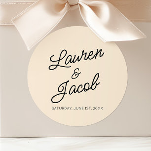 Adesivo Casamento de Champanhe Ligeiro Minimalista Moderno