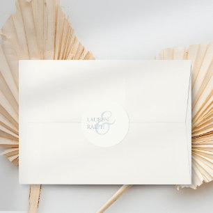 Adesivo Casamento de Chic Dusty Blue & Ivory Script
