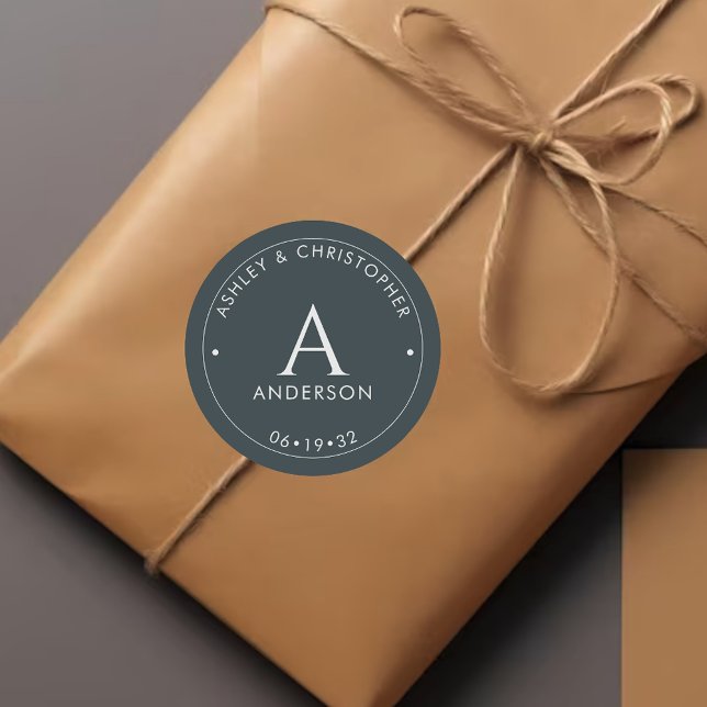 Adesivo Casamento de Cinzas Moderna Elegante (Criador carregado)