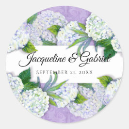 Adesivo Casamento de Cor damasco de Hydrangea Floral Roxo