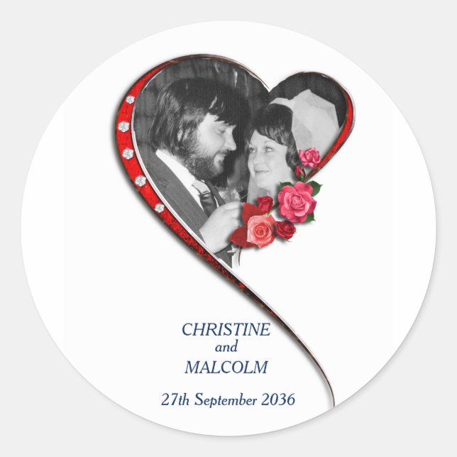 Adesivo Casamento de Coração Insuflável (Frente)