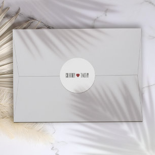 Adesivo Casamento de Coração Minimalista