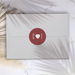 Adesivo Casamento de Coração Minimalista