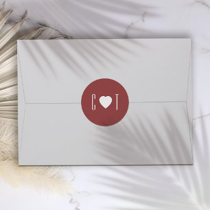 Adesivo Casamento de Coração Minimalista