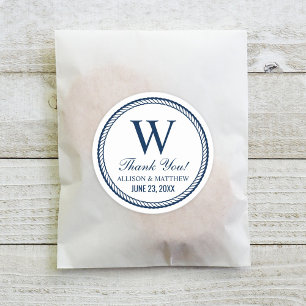 Adesivo Casamento de Corda Náutica Monograma