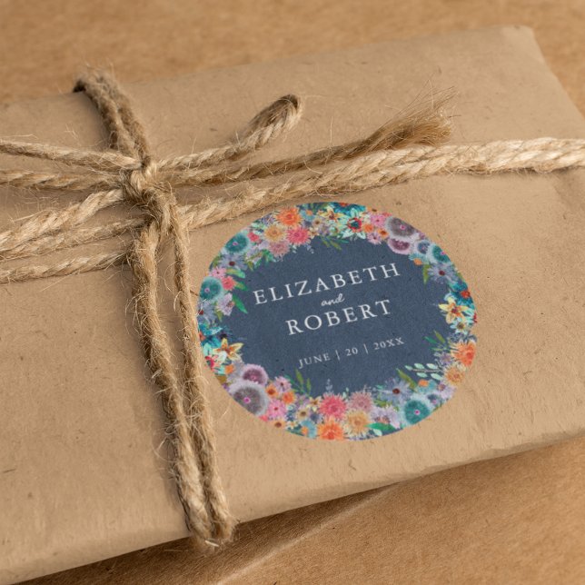 Adesivo Casamento de Cores Aquáticas com Bóho Selvagens (Criador carregado)