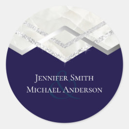 Adesivo Casamento de Deco Silver do Marinho de Orçamento L