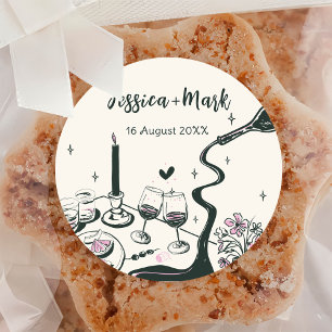 Adesivo Casamento De Desenho Da Mão