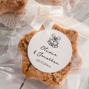 Adesivo Casamento de Desenho de Mão Negra e Branca