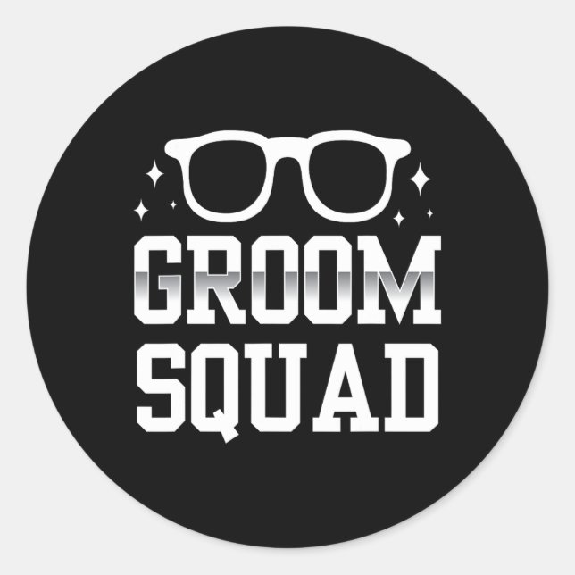 Adesivo Casamento de Despedida de Solteiro do Groom Squad  (Frente)