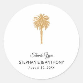 Adesivo Casamento de Destino da Árvore Dourada de Praia Tr