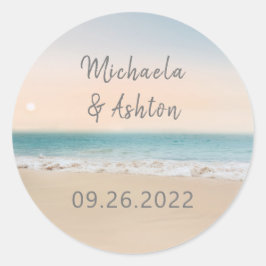 Adesivo Casamento de Destino de Praia Simples