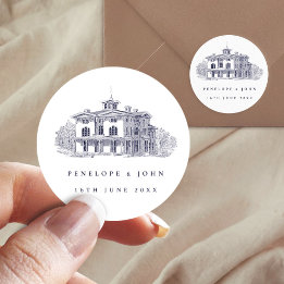 Adesivo Casamento de Destino em Villa Italiana Vintage Ele