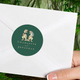 Adesivo Casamento de Dinossauros Personalizado