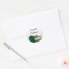 Adesivo Casamento de Elegante Rosa Verde Espelhado Emerald