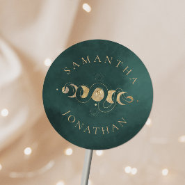 Adesivo Casamento de Emerald Green & Faux Dourado Tarot Ce