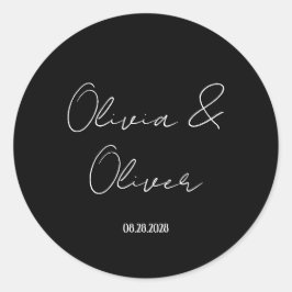 Adesivo Casamento de empate preto elegante